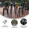 Flash Furniture 23.75 RD Bar Top Table Black Poly Top/Black Frame JJ-T14623H-60-BKBK-GG